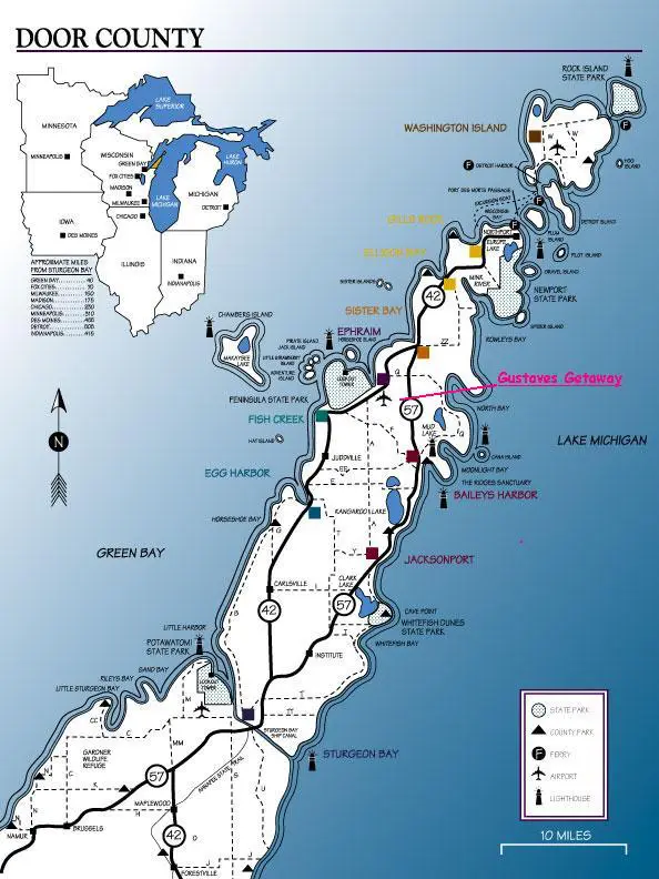 A map of the island with all its roads marked.